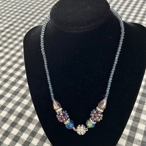 Blue crystal necklace
